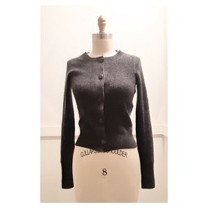 CLUB MONACO • CASHMERE GREY CARDIGAN • XS